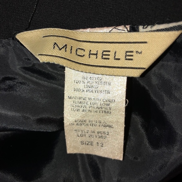 Michele Cute Black & White Skirt Sz 12 - Picture 3 of 3